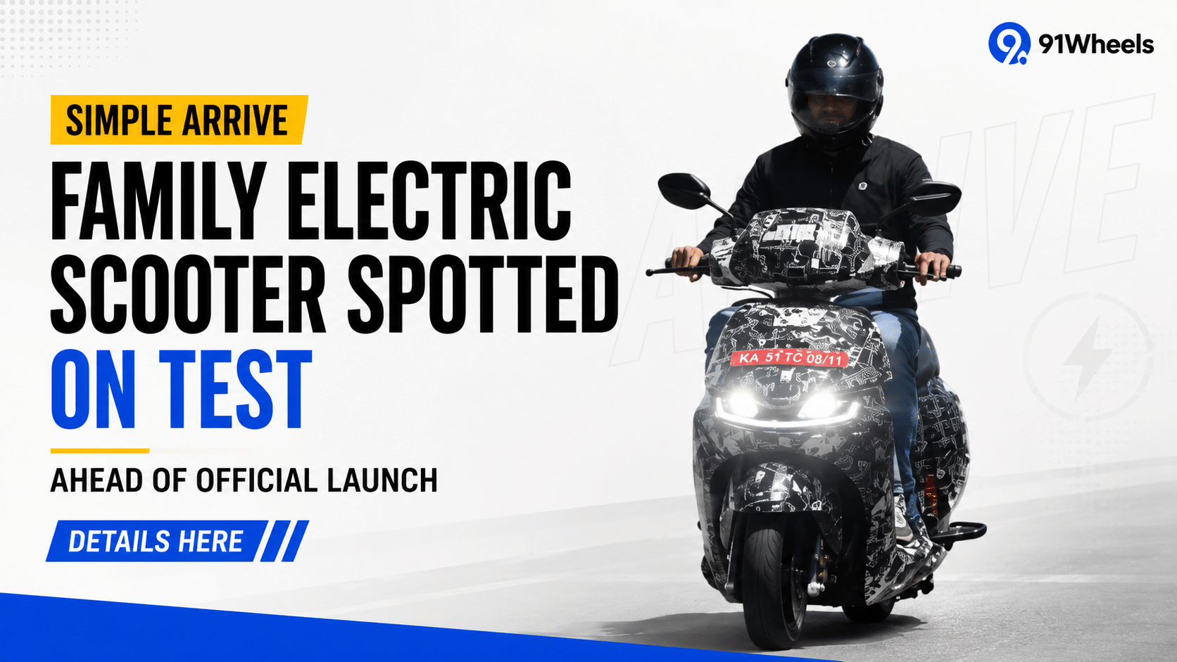 Simple Arrive Family Electric Scooter Spotted On Test Ahead Of Official Launch; Details Here 